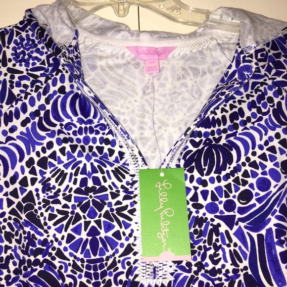 NWT Lilly Pulitzer Harmon Hoodie Taverna Tile XXS - Picture 3 of 5